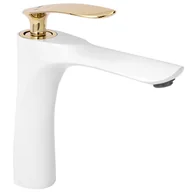 Baterie umywalkowe - Rea Bateria umywalkowa Orbit White Gold Niska B2052 - miniaturka - grafika 1