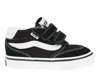 Buty dla dziewczynek - VANS BROOKLYN CZARNE TRAMPKI DZIECIĘCE NA RZEPY 17,5 J0A - miniaturka - grafika 1