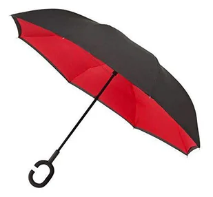 Impliva, składany parasol różowy/czerwony jeden rozmiar, czarny/czerwony, jeden rozmiar, Czarny/czerwony, Taille unique - Parasole - miniaturka - grafika 1