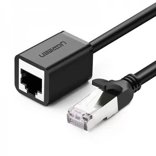 Ugreen Kabel sieciowy UGREEN przedłużacz Ethernet RJ45 Cat 6 FTP z metalową wtyczną 1m czarny UGR260BLK - Kable miedziane - miniaturka - grafika 2