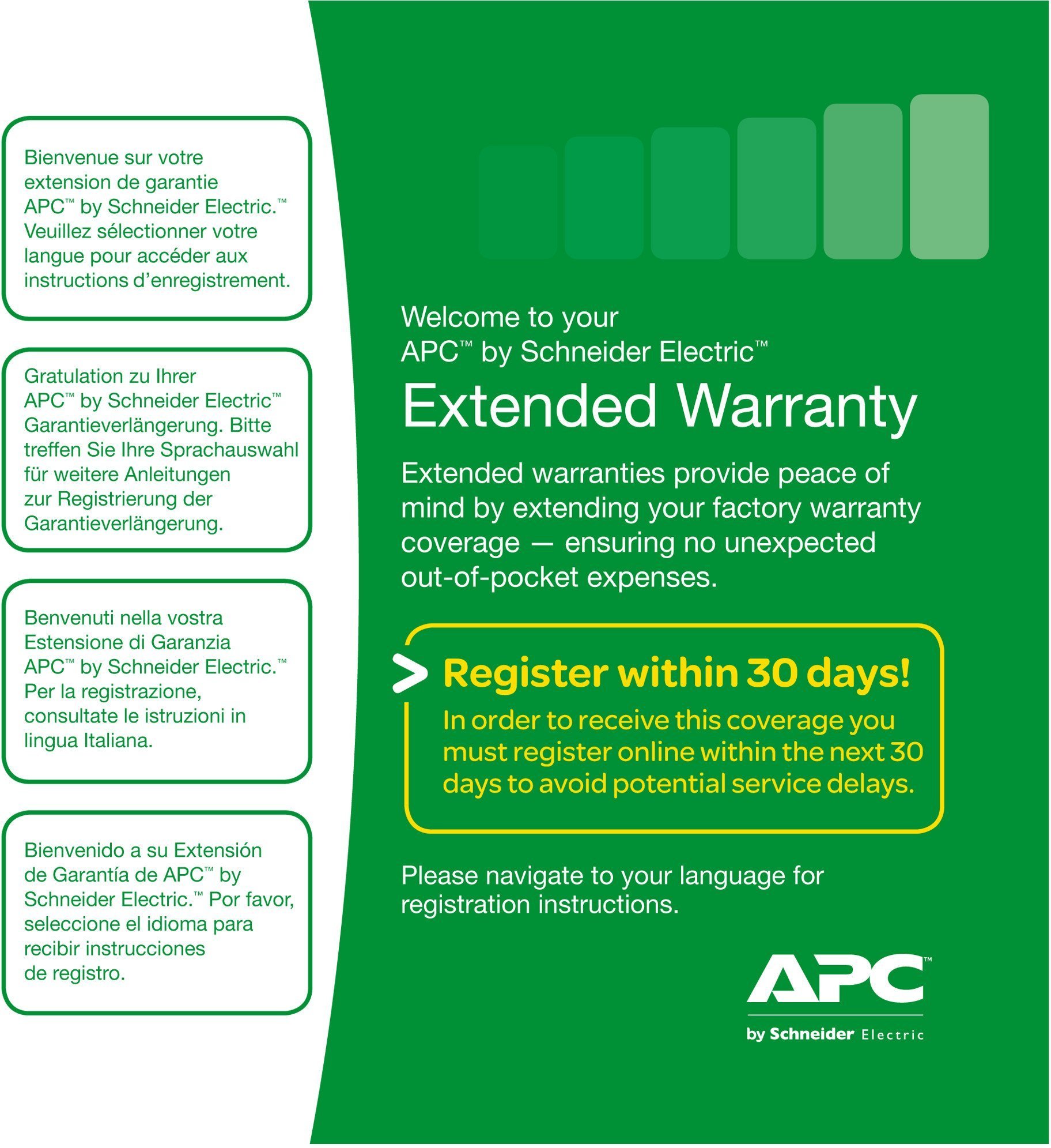 APC Service Pack 3 Year Warranty Extension for new product purchases, CD - SP-07 WBEXTWAR3YR-SP-07