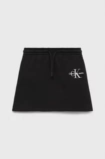 Spódnice - Calvin Klein Spódnica dziecięca kolor czarny mini prosta - grafika 1