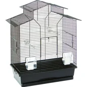 Klatki i wyposażenie dla ptaków - Klatka dla ptaków Numfor, czarna, 52x30x61 cm Lumarko - miniaturka - grafika 1