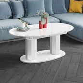 Ławy i stoliki kawowe - Ławostół rozkładany BARLETTA Biały MAT/HG - miniaturka - grafika 1