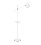 Lampy stojące - Markslojd Stojąca LAMPA podłogowa LINEAR 107308 salonowa OPRAWA z metlową półką biała 107308 - miniaturka - grafika 1