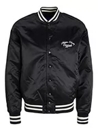 Kurtki męskie - JACK & JONES Męska kurtka bomberka Jorstudio, czarny, L - miniaturka - grafika 1