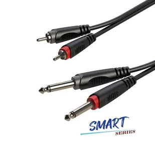 Kabel audio 2 x RCA / 2 x Jack 6.3mm mono 6m Roxtone SACC150L6 - Kable - miniaturka - grafika 1