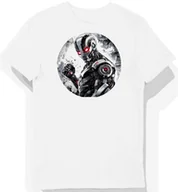 Koszulki męskie - Koszulka męska biała z nadrukiem srebrnego robota L - miniaturka - grafika 1