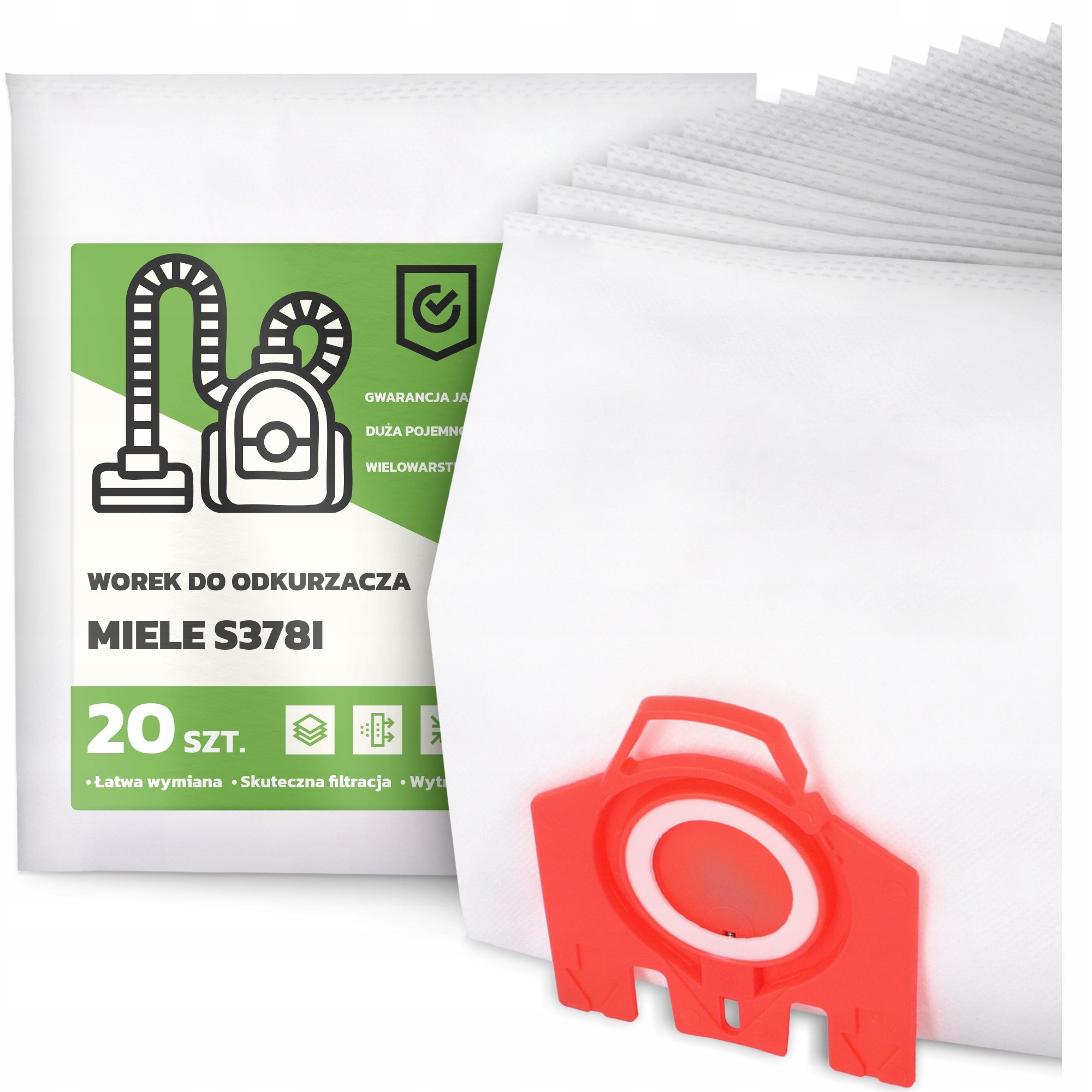 20x Worek do Odkurzacza Miele S378I Syntetyczny Duży Mocny Torba Worki G9