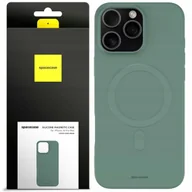 Etui i futerały do telefonów - Spacecase Etui Silicone Magnetic Case iPhone 16 Pro Max green - miniaturka - grafika 1