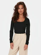 Bluzki damskie - ONLY Bluzka Lea 15302647 Czarny Slim Fit - miniaturka - grafika 1