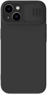 Nillkin CamShield Magnetic Silicone Case etui iPhone 14 Plus magnetyczny MagSafe pokrowiec z osłoną na aparat czarny - Etui i futerały do telefonów - miniaturka - grafika 1