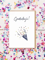 Kartki okolicznościowe i zaproszenia - Karnet Gratulacje - miniaturka - grafika 1