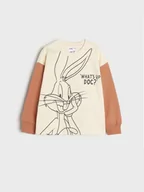 Swetry dla chłopców - Sinsay - Bluza Looney Tunes - kremowy - miniaturka - grafika 1