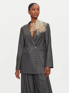 Maryley Marynarka 24IB143/16GR Szary Regular Fit - Marynarki i żakiety damskie - miniaturka - grafika 1