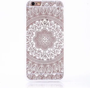 Etui na telefon komórkowy Mandala do Samsung Galaxy S6 Design Etui ochronne Etui z motywem koła Torba Bumper Biały - Etui i futerały do telefonów - miniaturka - grafika 1
