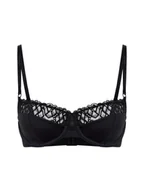 Biustonosze - Calvin Klein Biustonosz damski na fiszbinach Kobiety Sztuczne włókno czarny jednolity, 70A - miniaturka - grafika 1