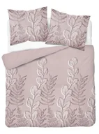 Pościel - Pościel satynowa 160x200 5477a różowa liście - miniaturka - grafika 1