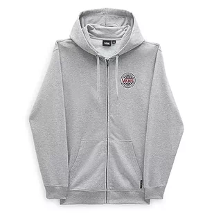 Vans Męska bluza z kapturem oryginalny zamek błyskawiczny, szary wrzos, M, wrzos szary, M - Bluzy męskie - miniaturka - grafika 1