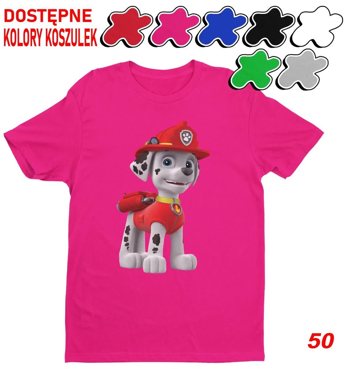 Dziecięca Koszulka Z Nadrukiem Duży Wybór Psi Patrol -L 146-152