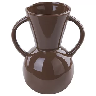 Wazon na kwiaty porcelanowy 19 cm brązowy ORESTIADA - Wazony i flakony - miniaturka - grafika 1