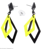 Akcesoria i dodatki do ubrań dla dzieci - Widmann Andreas 03542  Rhombus kolczyki, One Size, neonfarbe 03542 - miniaturka - grafika 1