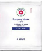 SILESIAN PHARMA SP ZOO Kompresy jałowe z gazy 17-nitkowe 12-warstwowe 9 x 9 cm x 3 szt Apteczka ABC