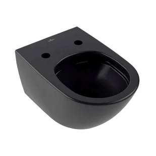 Villeroy & Boch Antao - WC montowane na ścianie, Bezrantowe, CeramicPlus, TitanGlaze, TwistFlush, Pure Black 4674T0R7 - Miski WC - miniaturka - grafika 1