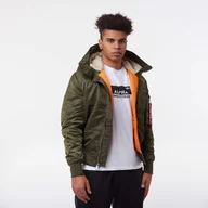 Kurtki męskie - Alpha Industries MA-1 Hooded DARK GREEN - miniaturka - grafika 1