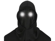 Halloween - Czarny kaptur ze świecącymi oczami - 1 szt. - miniaturka - grafika 1