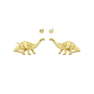 Pozłacane Kolczyki Diplodok - MEJK Jewellery - Kolczyki - miniaturka - grafika 1