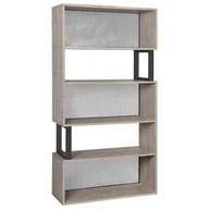 Regały - Songmics BOOKCASE/GREY/BLACK/SQUARES/80X30X149CM BCASE/SQ/GR+BL/149 - miniaturka - grafika 1