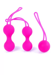 Kulki gejszy - Boss Series Boss Series Silicone Kegal Balls Set Pink - Zestaw kulek gejszy - grafika 1