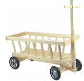 Samochody i pojazdy dla dzieci - Duży Wóz wózek Drabiniasty z rączką Polskie Drewno , OGRÓD , TACZKA - miniaturka - grafika 1
