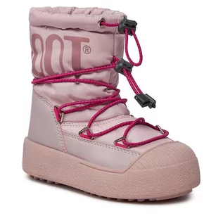 Buty dla dziewczynek - Śniegowce Moon Boot Jtrack Polar 34300500005 Pink 005 - grafika 1