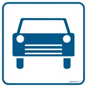 Systemy ekspozycyjne i znaki informacyjne - RA130 POSTÓJ SAMOCHODÓW, FN - FOLIA SAMOPRZYLEPNA; (100X100MM) - miniaturka - grafika 1