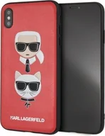 Etui i futerały do telefonów - Karl Lagerfeld Karl Lagerfeld KLHCI65KICKCRE iPhone Xs Max hardcase czerwony/red Karl & Choupette - miniaturka - grafika 1