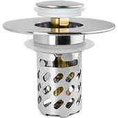 Korki do umywalek - Uniwersalny korek do zlewu łazienkowego z blokadą i filtrem odpływowym, zapobiegający blokowaniu i zatykaniu, przyspieszający odpływ wanny i zlewu kuc - miniaturka - grafika 1