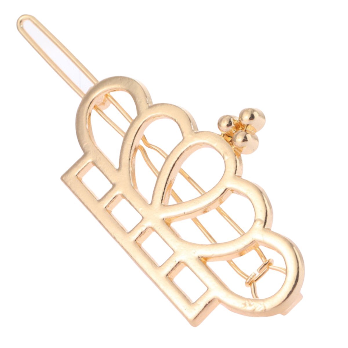 Spinka Wsuwka Złota do Włosów Ozdobna Korona Metalowa Lekka i Wytrzymała