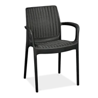 Fotele i krzesła ogrodowe - Bazkar Krzesło ogrodowe sztaplowane 52x60x83cm BALI MONO Antracyt BK-CU223844 + 20 zł na pierwsze zakupy BK-CU223844 - miniaturka - grafika 1