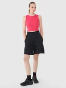 Spodenki damskie - 4F Spodenki dresowe damskie - czarne S - miniaturka - grafika 1