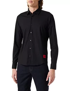 Koszulki męskie - HUGO Koszulka męska Ermo, czarny (Black1), M - grafika 1