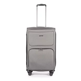 Stratic Bendigo Light+ miękka walizka podróżna na kółkach, zamek TSA, 4 kółka, możliwość rozszerzenia, Silver, 72 cm, M - Walizki - miniaturka - grafika 1
