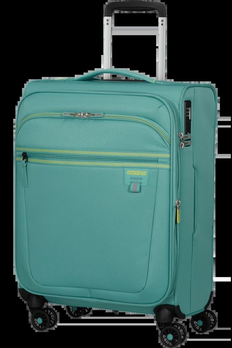 Walizka Kabinowa American Tourister Aerospin 55 Cm Powiększana Turkusowa