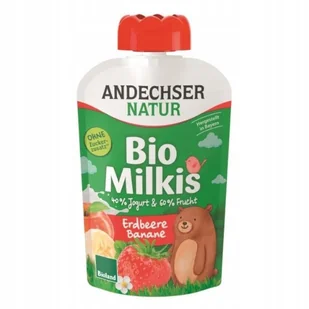 Deser jogurtowy truskawka-banan BIO 100g Andechser - Desery dla dzieci - miniaturka - grafika 1