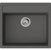 Zlewozmywaki - Zlewozmywak jednokomorowy HANSGROHE S52 43359290 Kamienna szarość 57x51 - miniaturka - grafika 1