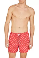 Kąpielówki męskie - Emporio Armani Swimwear Emporio Armani Micropattern bokserki męskie, krótkie spodenki kąpielowe, ruby red, 46, rubinowy (Ruby Red) - miniaturka - grafika 1