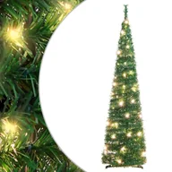 Choinki - vidaXL Sztuczna choinka typu pop-up, 50 LED, zielona, 120 cm - miniaturka - grafika 1