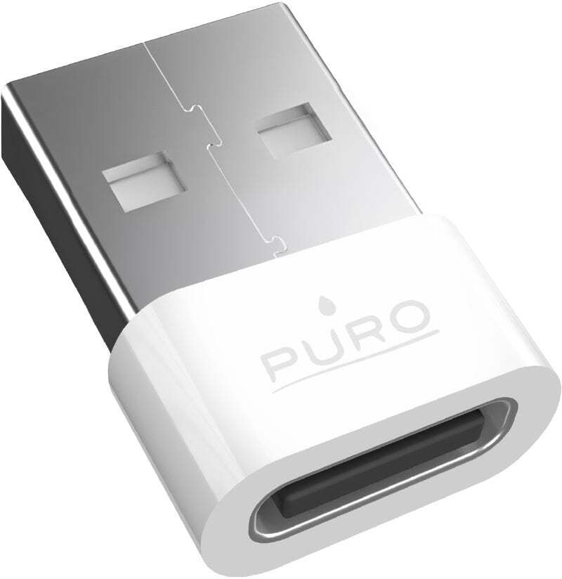 Adapter USB Puro Adapter USB-C - USB-A adapter - biały