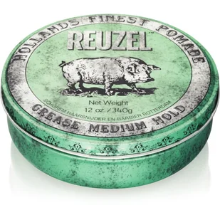 Reuzel Hollands Finest Pomade średnio utrwalająca pomada na bazie wosków i olejków Green 340g - Pomada do włosów - miniaturka - grafika 1